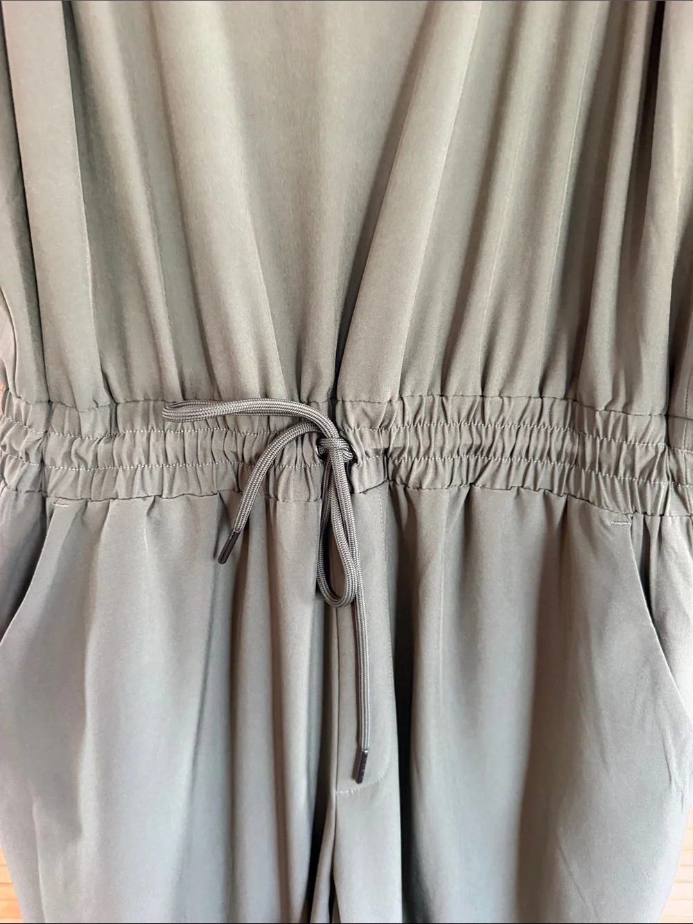 Abercrombie & Fitch Olive Green Sleeveless Maxi Jumpsuit
